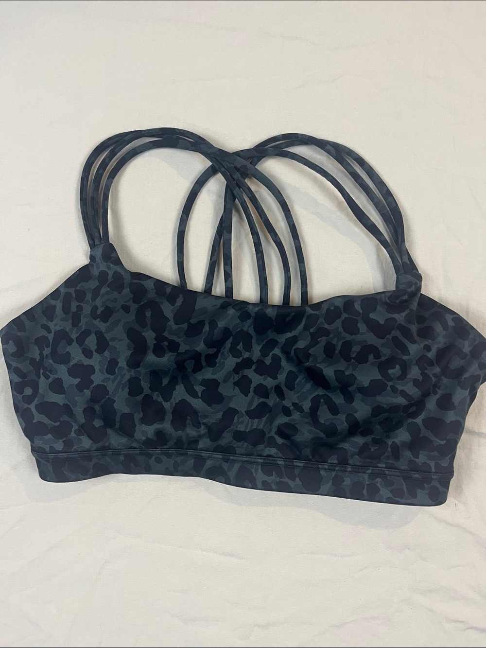GAP Leopard-Print Strappy Athletic Sports Bra